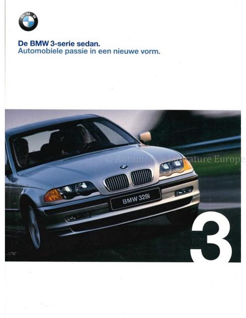 1999 BMW 3 SERIE SEDAN BROCHURE NEDERLANDS, Livres, Autos | Brochures & Magazines