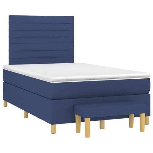 vidaXL Sommier à lattes de lit avec matelas bleu 120x190, Maison & Meubles, Chambre à coucher | Lits, Neuf, Envoi