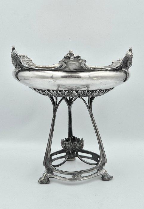 Tafelmiddenstuk - Verzilverd - Art Nouveau-specialiteit, Antiek en Kunst, Kunst | Designobjecten