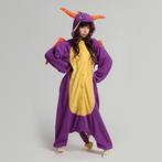 Onesie Paarse Draak Spyro Pak L-XL Drakenpak Dino Kostuum Pa, Ophalen of Verzenden, Nieuw