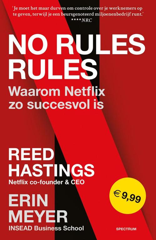 No rules rules (9789000378876, Reed Hastings), Livres, Livres scolaires, Envoi
