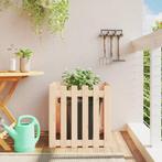 vidaXL Plantenbak met hekontwerp 60x60x60 cm massief, Tuin en Terras, Verzenden, Nieuw