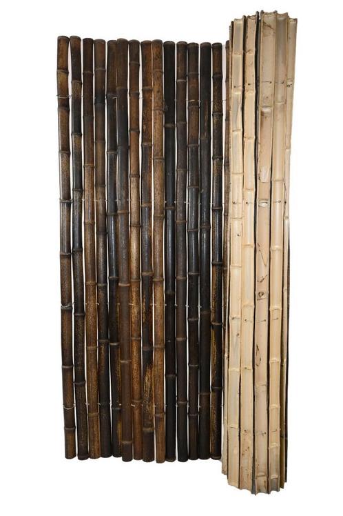Bamboemat half rond zwart 180x180cm, Tuin en Terras, Tuinschermen, Verzenden