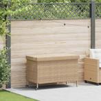 vidaXL Tuinbox met wielen 110x55x73 cm poly rattan gemengd, Tuin en Terras, Verzenden, Nieuw
