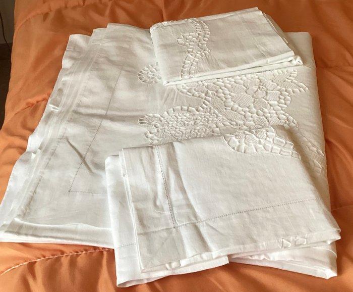 Laken (3) - 245 cm - 240 cm, Antiquités & Art, Tapis & Textile