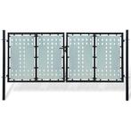 vidaXL Portail simple de clôture Noir 300x175 cm, Jardin & Terrasse, Neuf, Verzenden