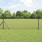 vidaXL Hek met Palen Grijs 0.5 x 25 m Staal, Verzenden, Nieuw