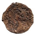 Art Nouveau Sculpture From The - Relief, Of A Woman. - 29, Antiek en Kunst