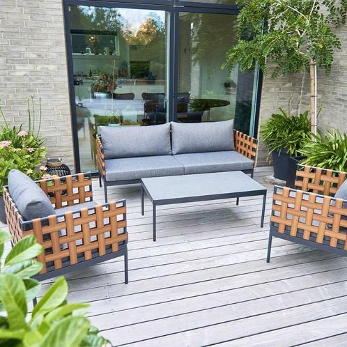 Tuinset lounge 4 delig | Donkergrijs | Loungeset, Jardin & Terrasse, Ensembles de jardin, Envoi