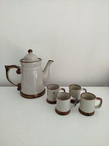 Service à café pour 4 personnes - Céramique - Champêtre, Antiquités & Art
