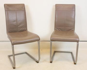 Chaise - Cuir, Fer - Deux chaises