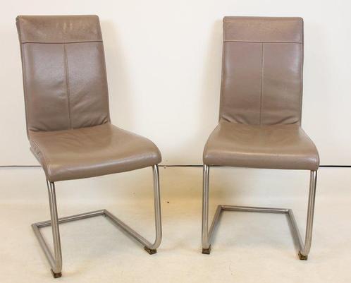 Chaise - Cuir, Fer - Deux chaises, Antiek en Kunst, Kunst | Designobjecten