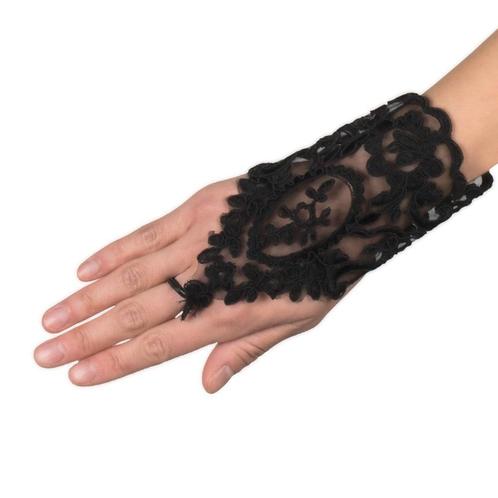 Kanten Handschoenen Zwart, Hobby en Vrije tijd, Feestartikelen, Nieuw, Verzenden
