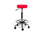 Tabouret Rood - Hoge uitvoering met Voetsteun