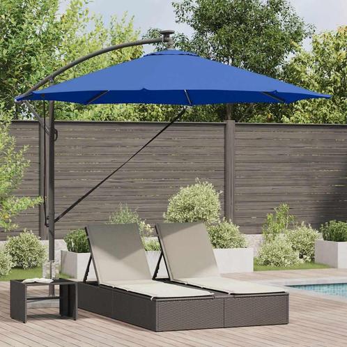 vidaXL Cantilever bananenparasol azuurblauw 294 x 294 x 248, Tuin en Terras, Parasols, Nieuw, Verzenden