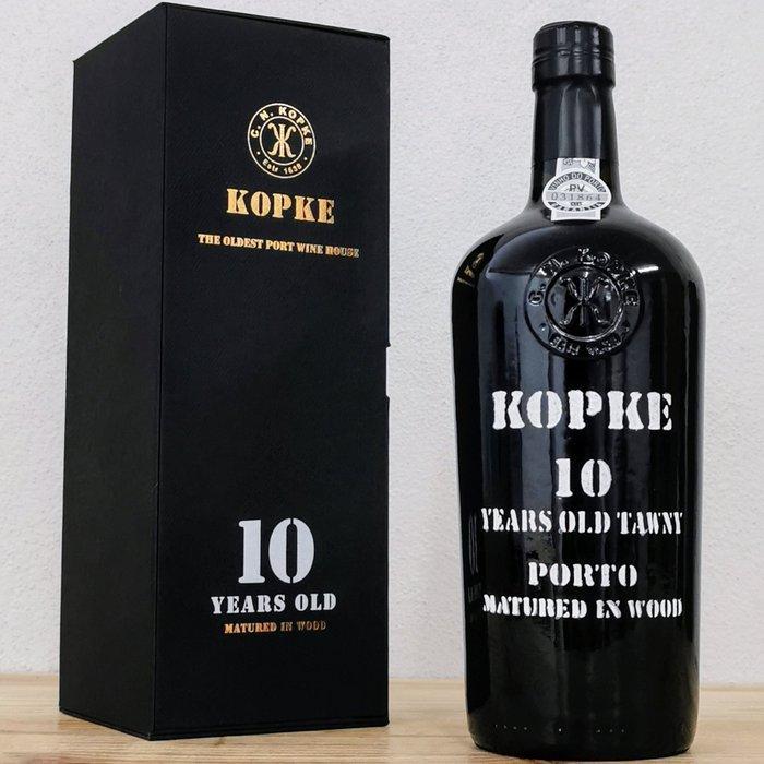 Kopke - 10 years old Tawny - Porto - 4 Bouteilles (0,75 L), Verzamelen, Wijnen