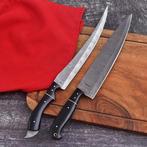 Keukenmes - Resin, black G10, met de hand gemaakt, gevouwen