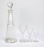 Drinkservies (8) - Glas - karaf plus 6glazen, Antiek en Kunst