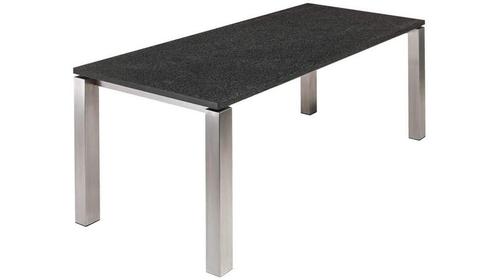 Studio 20 Stavanger granieten tafel 240 x 100 cm Pearl Black, Tuin en Terras, Tuinsets en Loungesets