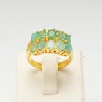 Zonder minimumprijs - Ring Zilver Smaragd - Met lab.-rapport