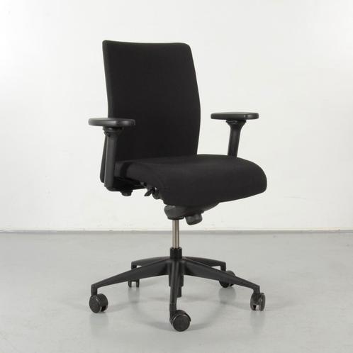 Girsberger bureaustoel, zwart, 5D armleggers, Huis en Inrichting, Bureaustoelen, Gebruikt, Ophalen of Verzenden