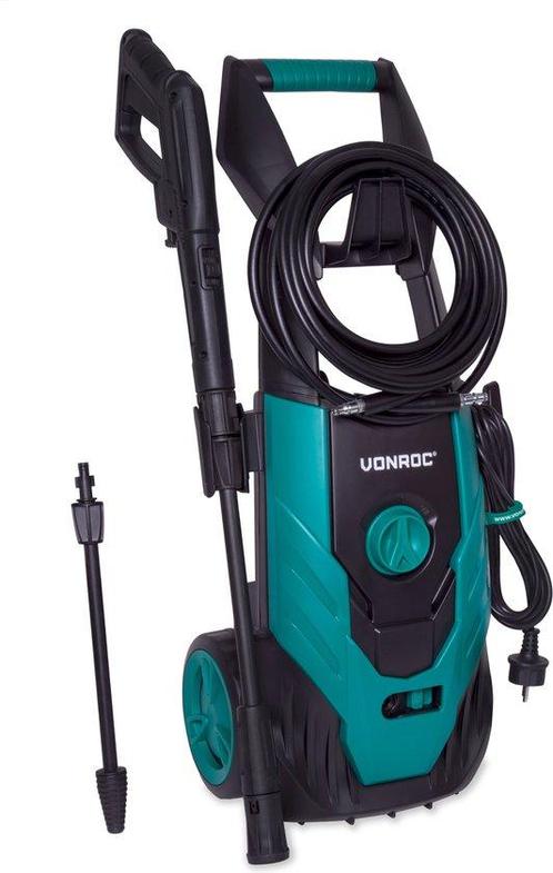 VONROC Hogedrukreiniger V18-1 1800W – 140 bar – 420 l/h –, Doe-het-zelf en Bouw, Gereedschap | Overige machines, Ophalen of Verzenden