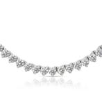 Halsketting - 18 karaat Witgoud - 12.38ct. tw. Diamant