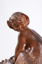 Ary Bitter (1883-1973) - sculptuur, Seated Faun, Terracotta,, Antiek en Kunst