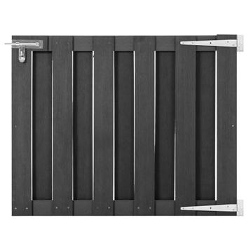 vidaXL Poort 100x80 cm HKC grijs, Verzenden
