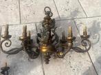 Kroonluchter (2) - Verguld brons - lampadario + applique