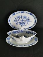 Meissen - Salsiera (L. 25 cm) e vassoio ovale (L. 28,5 cm), Antiek en Kunst