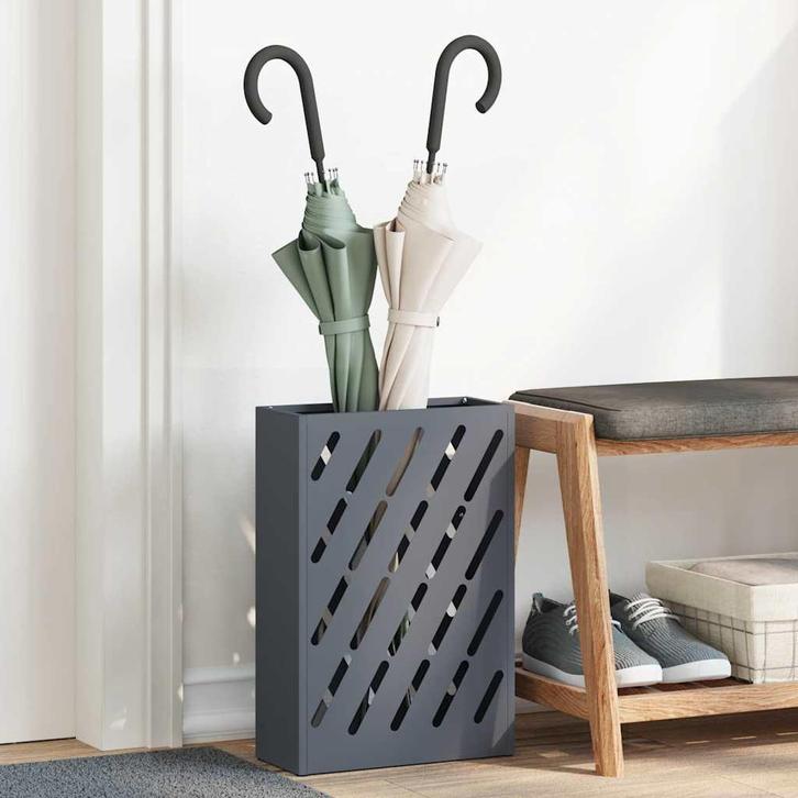 vidaXL Opslaghaak & Rek met opslag Antraciet 28 x 12 x 41 cm, Huis en Inrichting, Woonaccessoires | Paraplubakken, Nieuw, Verzenden