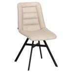 Stoelen | NIELS | Polyester/Metaal | Toffee | Zwarte Poten, Verzenden, Nieuw in verpakking
