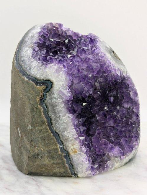 Améthyste Géode- 1.73 kg - (1), Verzamelen, Mineralen en Fossielen