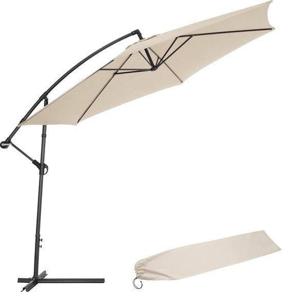 2dekans | Tectake Aluminium zweefparasol 400622 - 350 cm -, Tuin en Terras, Parasols, Ophalen of Verzenden
