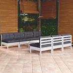 vidaXL 8-delige Loungeset met antracietkleurige kussens, Tuin en Terras, Tuinsets en Loungesets, Verzenden, Nieuw, Loungeset