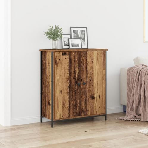 vidaXL Sideboard Oud Hout 70x30x80 cm Houtcomposiet en Staal, Huis en Inrichting, Kasten | Dressoirs, Nieuw, Verzenden