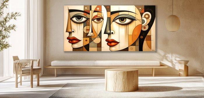 Oskar Rekozi - BigArt · Geometric People - XXL, Antiek en Kunst, Kunst | Designobjecten