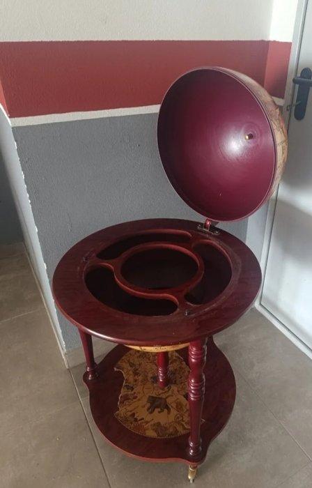 Globe bar - Hout, Verguld messing - Geen reserve, Antiquités & Art, Curiosités & Brocante