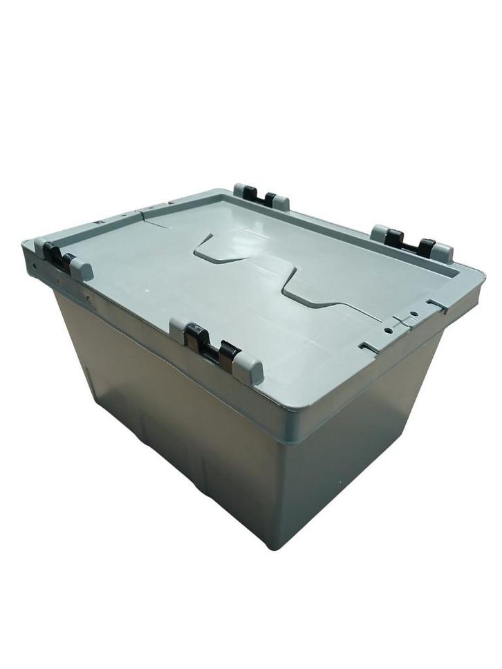 Distributiebak 300x225x165mm Gesloten Stapelbaar Grijs PP, Articles professionnels, Aménagement de Bureau & Magasin | Entrepôt, Rayonnage & Stockage