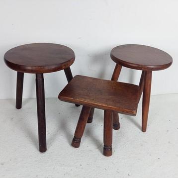 Tabouret - Chêne - Trois tabourets (au lait)