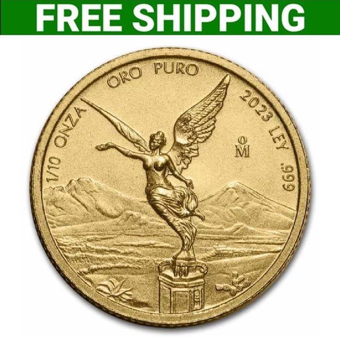 Mexico. 2023 1/10 oz Gold Mexico Libertad BU Coin - FREE, Postzegels en Munten, Edelmetalen en Baren