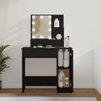 vidaXL Kaptafel met LED-verlichting 86,5x35x136 cm zwart, Huis en Inrichting, Tafelonderdelen, Verzenden, Nieuw