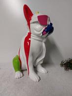 Beeld, sitting french bulldog with colorful finish - 36 cm -, Antiek en Kunst