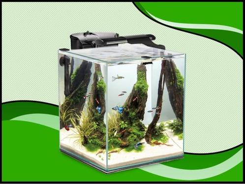 Aquael nano cube set duo - 49 liter zwart aquarium, Dieren en Toebehoren, Vissen | Aquaria en Toebehoren, Nieuw, Verzenden