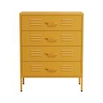 Lendo Online Commode 80x40x100 cm Métal Jaune, Huis en Inrichting, Kasten | Ladekasten, Nieuw