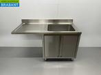 RVS Spoeltafel Spoelbak klapdeuren Premium-line 140 cm, Zakelijke goederen, Ophalen of Verzenden, Nieuw in verpakking