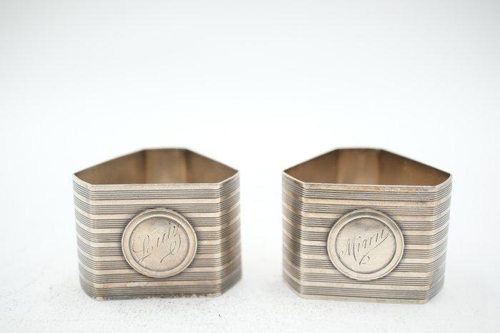 Servetring (2) - .833 zilver - Twee servetringen, Antiek en Kunst, Antiek | Zilver en Goud