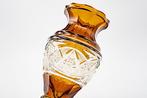 Meyrs Neffe Faceted Amber Crystal Glass Vase - Vaas -