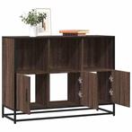 vidaXL Dressoir 100x35x76 cm bewerkt hout bruin eikenkleur, Huis en Inrichting, Kasten | Dressoirs, Verzenden, Nieuw